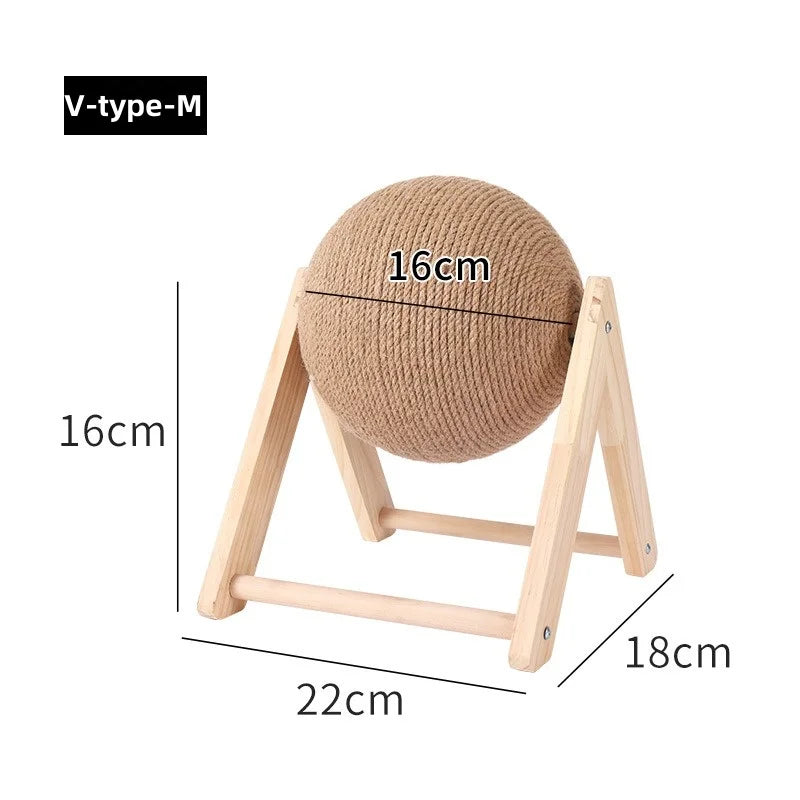 Cat Scratching Ball Toy Kitten Sisal Rope Ball Board Grinding Paws Toy Cats Scratcher Wear-Resistant Pet Furniture Supplies