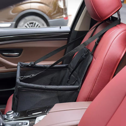 Bolsa asiento de coche para perros pequeños y gatos, impermeable y plegable, con correa de seguridad