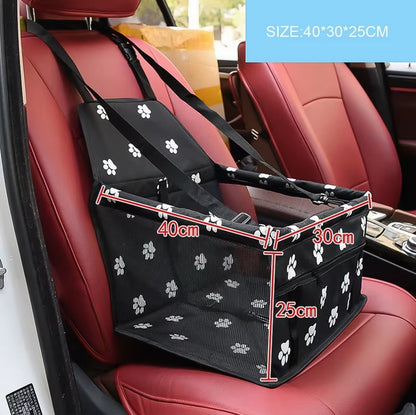 Bolsa asiento de coche para perros pequeños y gatos, impermeable y plegable, con correa de seguridad