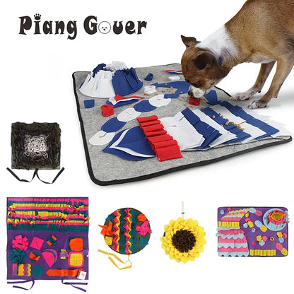 Alfombra olfativa para perros, juego de olfato antiestrés y comedero lento