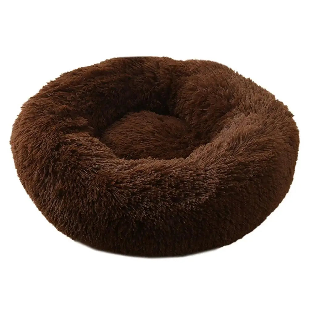 Cama redonda tipo donut para gatos, de pelo largo, cálida y lavable (40 cm)