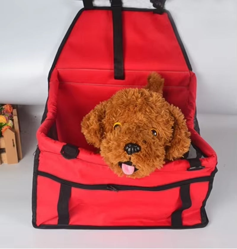 Bolsa asiento de coche para perros pequeños y gatos, impermeable y plegable, con correa de seguridad