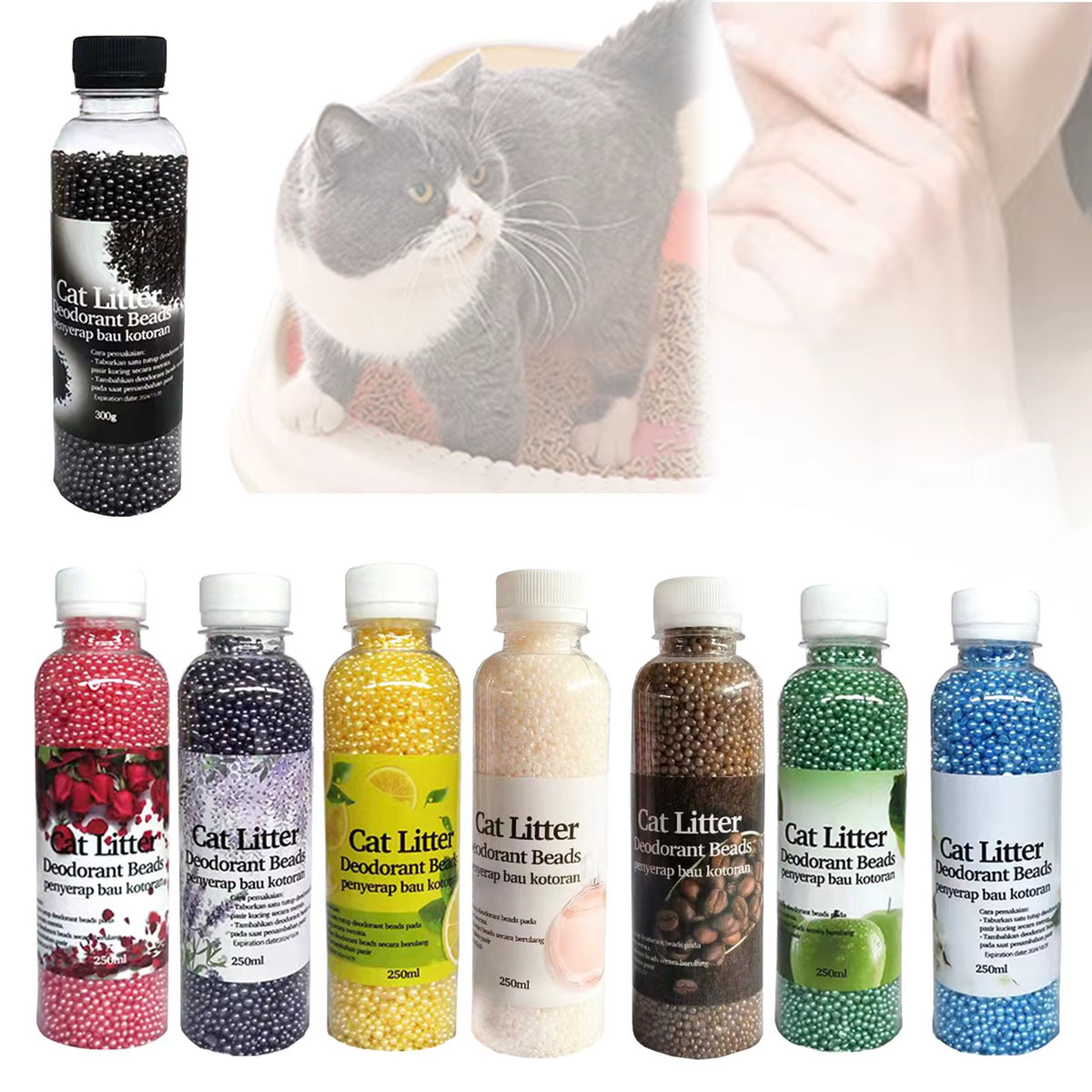 Desodorizante para arenero de gel de sílice, absorbe olores y humedad