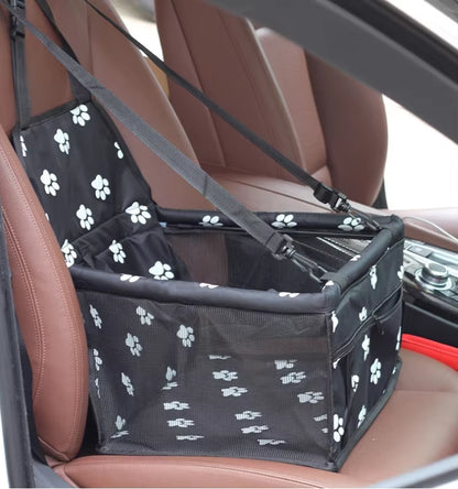 Bolsa asiento de coche para perros pequeños y gatos, impermeable y plegable, con correa de seguridad