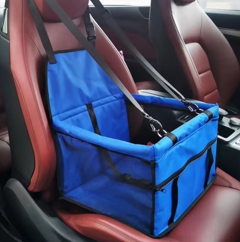 Bolsa asiento de coche para perros pequeños y gatos, impermeable y plegable, con correa de seguridad
