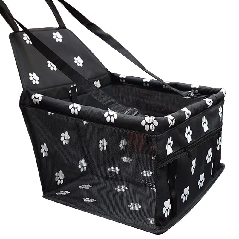 Bolsa asiento de coche para perros pequeños y gatos, impermeable y plegable, con correa de seguridad