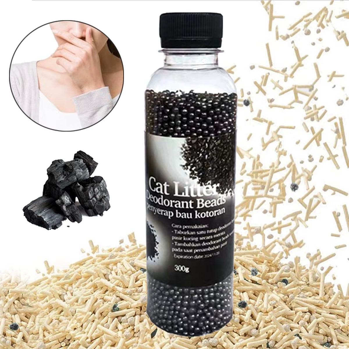Desodorizante para arenero de gel de sílice, absorbe olores y humedad