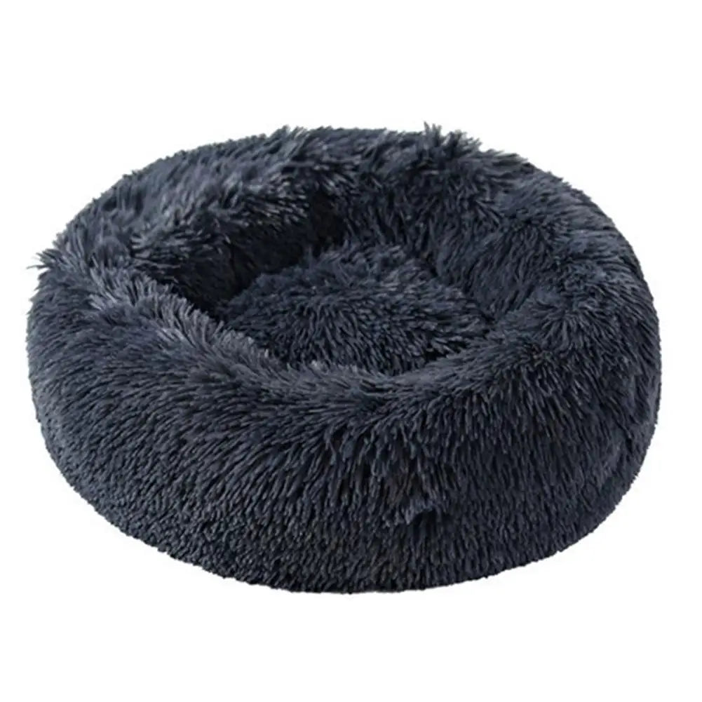 Cama redonda tipo donut para gatos, de pelo largo, cálida y lavable (40 cm)