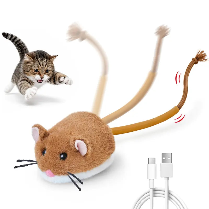 Ratón que rueda solo: juguete interactivo para gatos