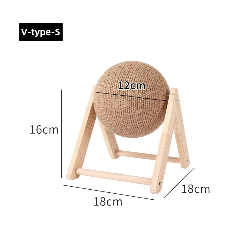 Cat Scratching Ball Toy Kitten Sisal Rope Ball Board Grinding Paws Toy Cats Scratcher Wear-Resistant Pet Furniture Supplies
