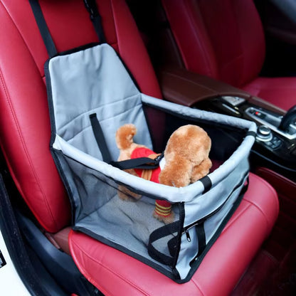 Bolsa asiento de coche para perros pequeños y gatos, impermeable y plegable, con correa de seguridad