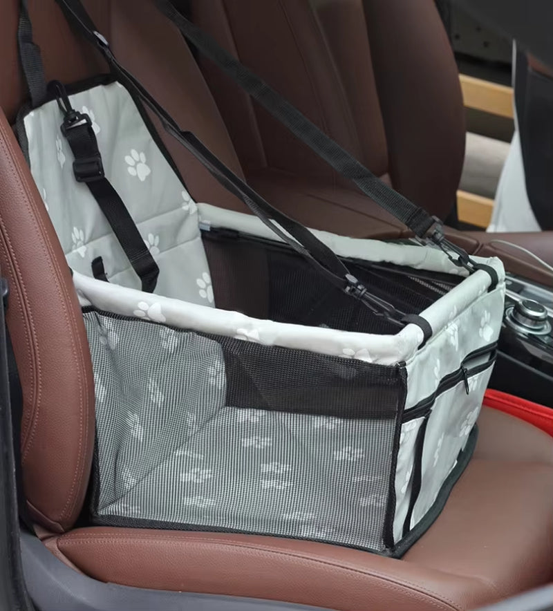 Bolsa asiento de coche para perros pequeños y gatos, impermeable y plegable, con correa de seguridad