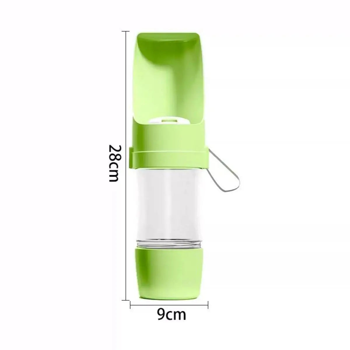 Botella de agua y comida para perros y gatos