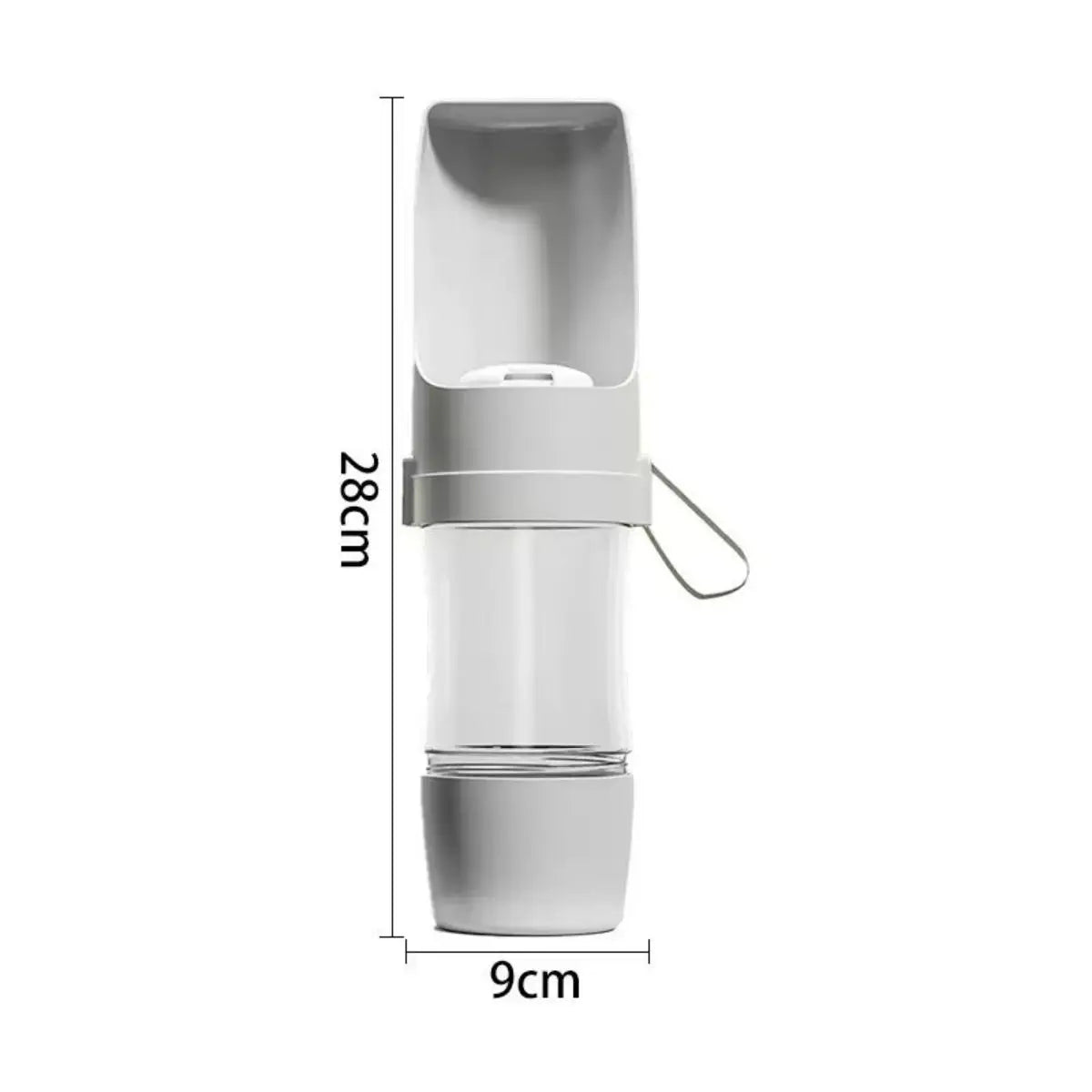 Botella de agua y comida para perros y gatos