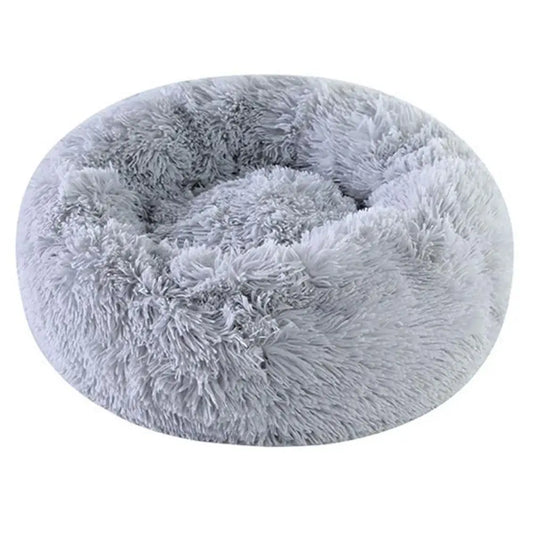 Cama redonda tipo donut para gatos, de pelo largo, cálida y lavable (40 cm)