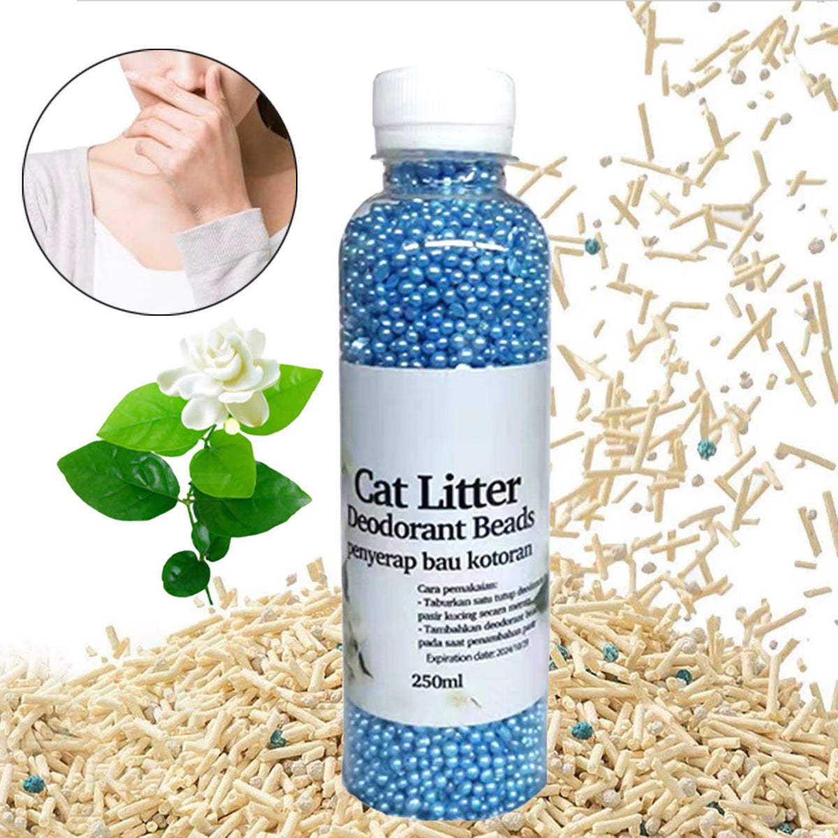 Desodorizante para arenero de gel de sílice, absorbe olores y humedad