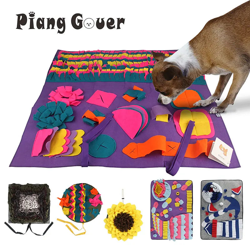 Alfombra olfativa para perros, juego de olfato antiestrés y comedero lento