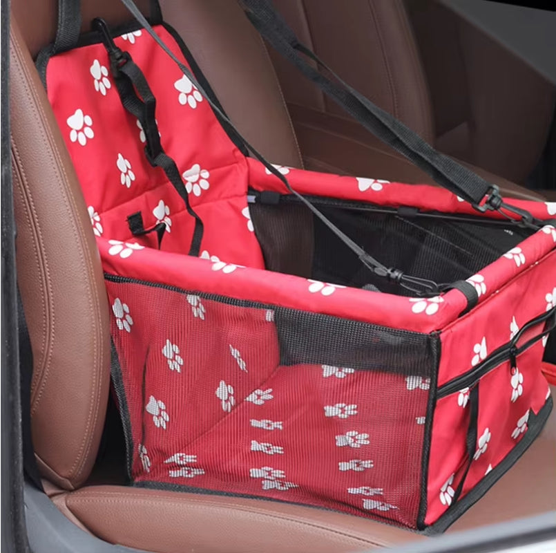 Bolsa asiento de coche para perros pequeños y gatos, impermeable y plegable, con correa de seguridad
